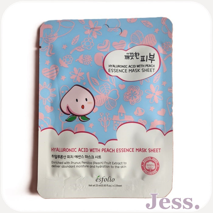 esfolio Essence Mask Sheet - Hyaluronic Acid with Peach 25 ml
