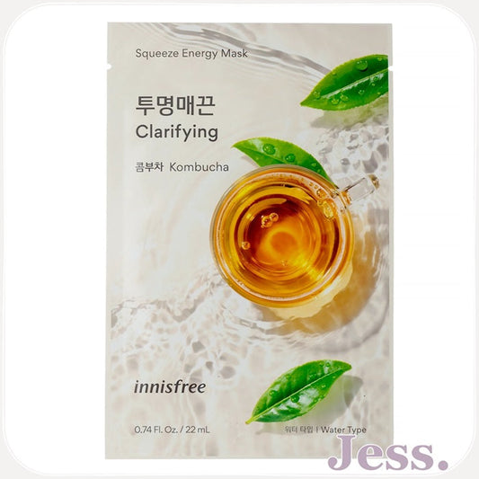 Innisfree Squeeze Energy Mask - Kombucha - Clarifying 22 ml