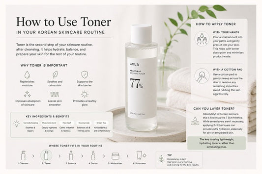How to use toner in your Korean Skincare routine